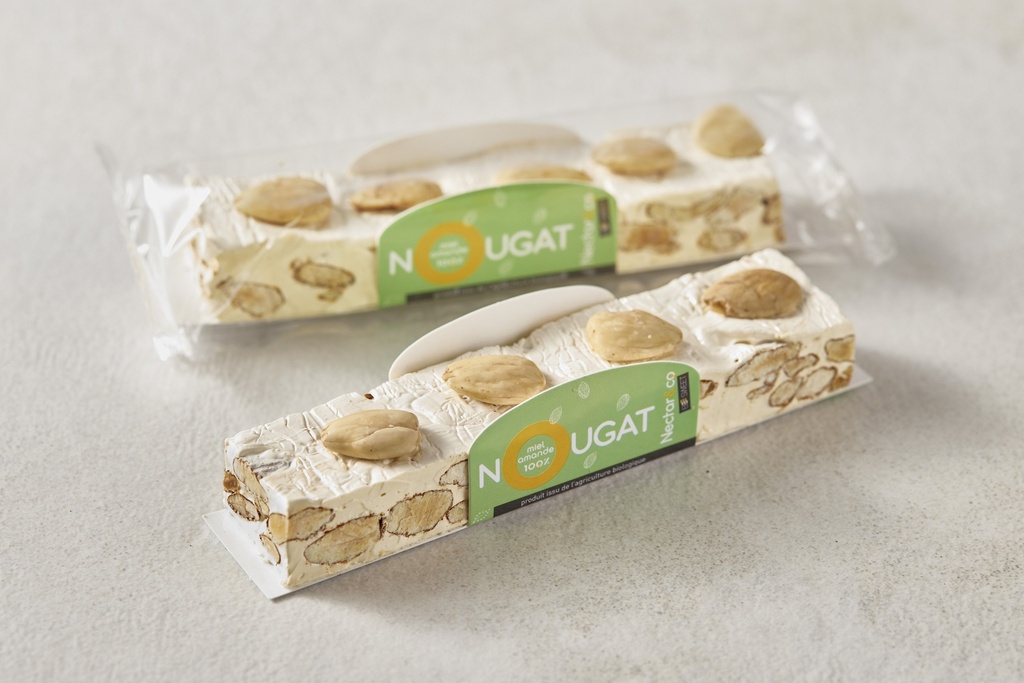 Nougat miel et amandes (bio) - Barre de 80 G